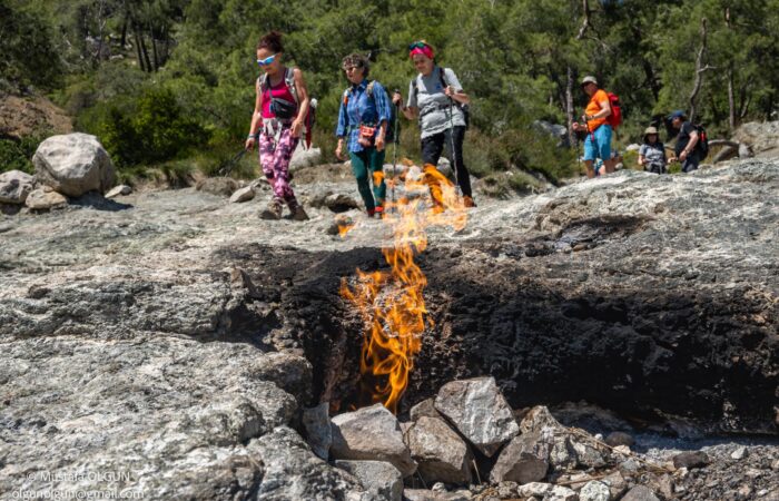 trekking lycian way chimmera eternal flames olimpos