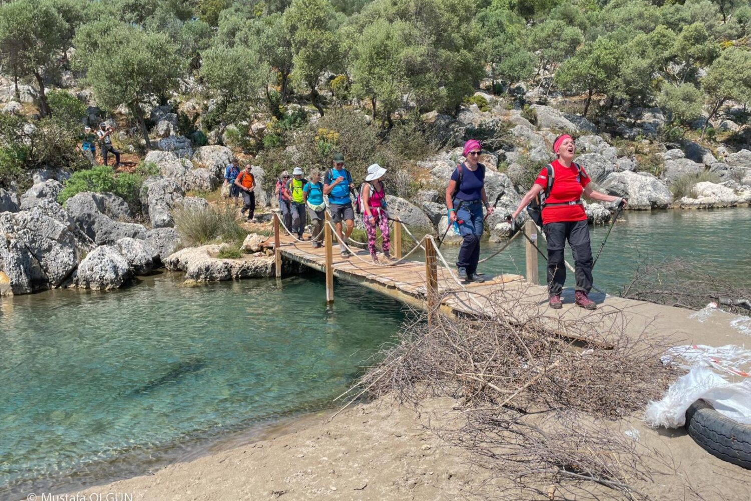 happy hikers hiking the lycian way turkey