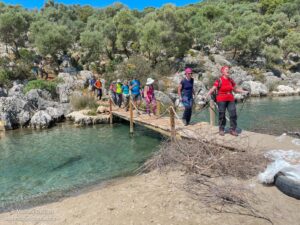 happy hikers hiking the lycian way turkey