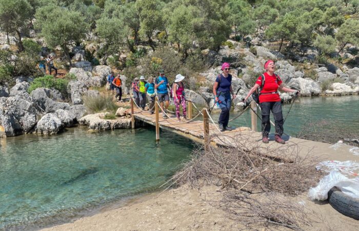 happy hikers hiking the lycian way turkey