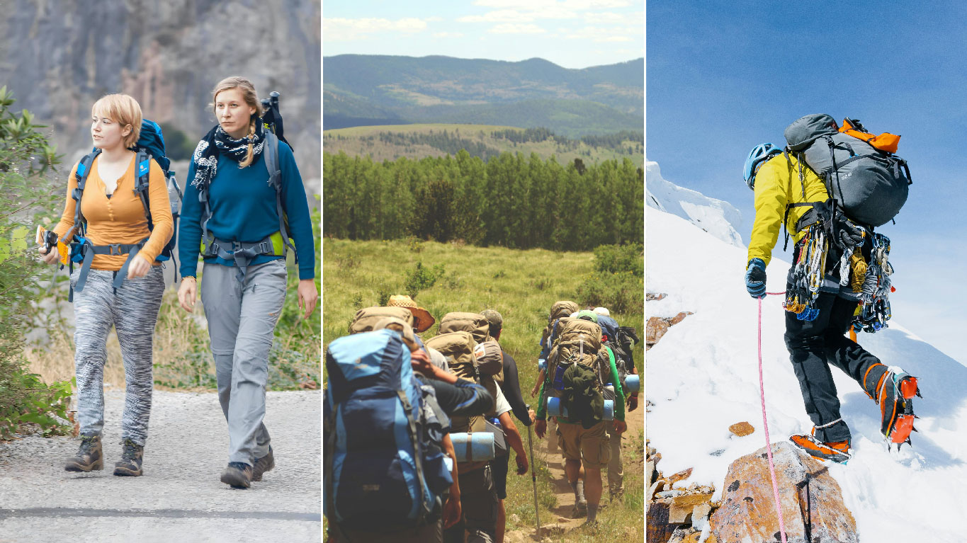 Hiking vs Trekking vs Mountaineering-Understanding the Differences